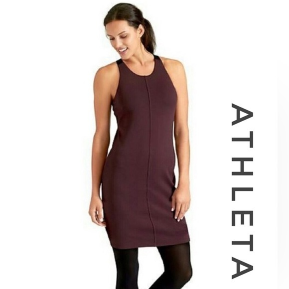 Athleta‎ Whirlwind Tank Racerback Dress Burgundy Size Large